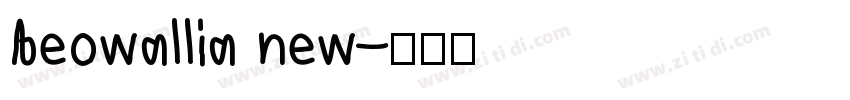 beowallia new字体转换